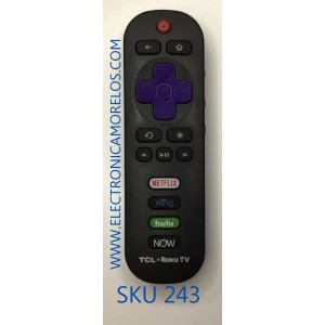 CONTROL REMOTO PARA SMART TV TCL ROKU / BS-4